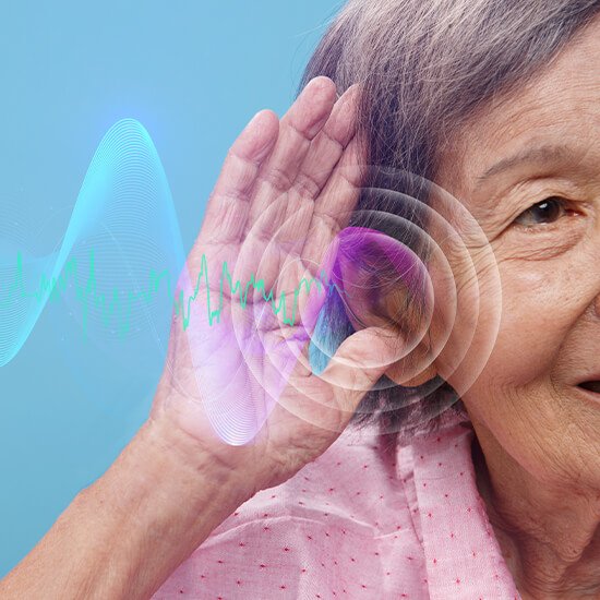 Woman experiencing better hearing